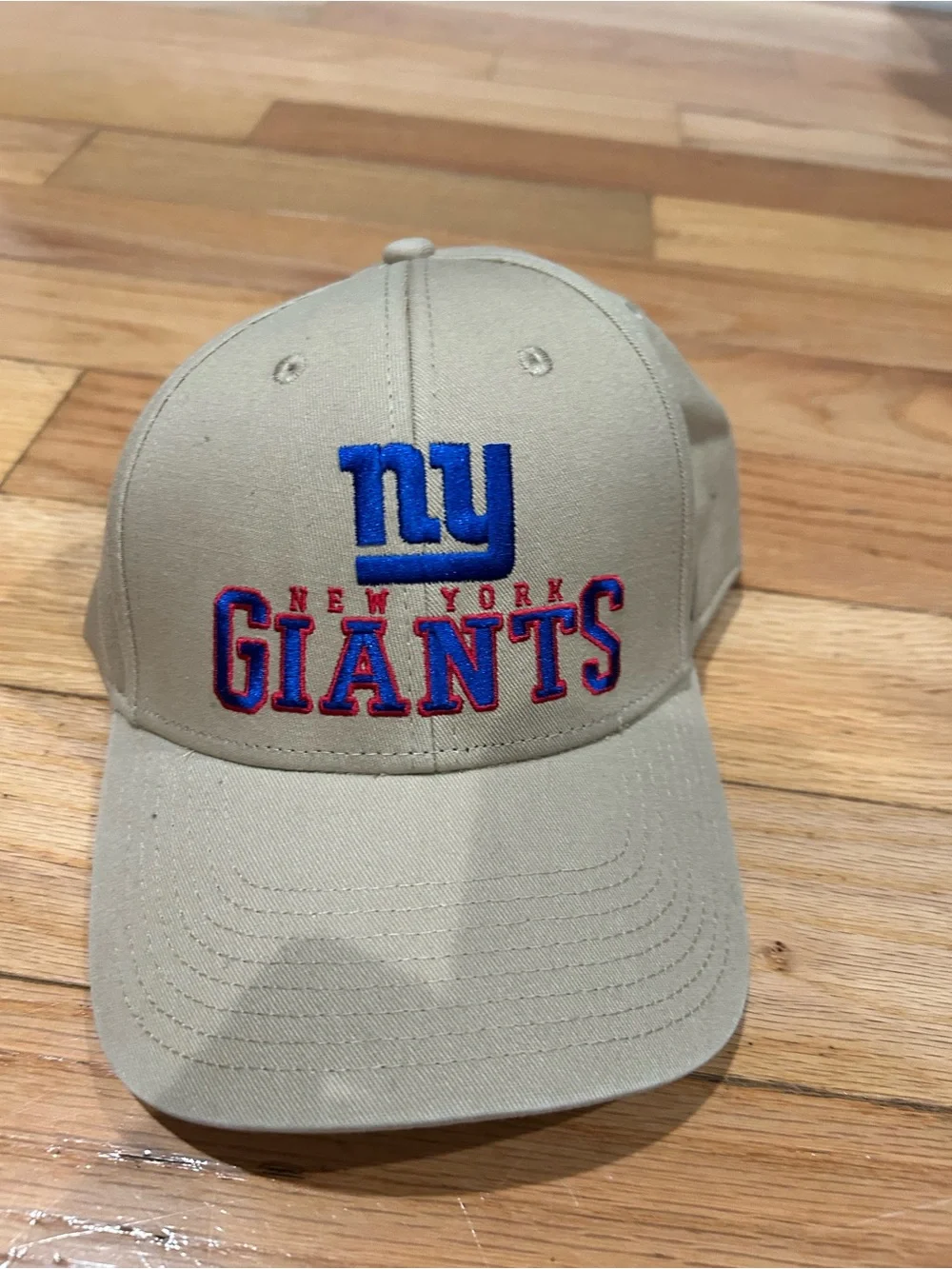 47 Brand Khaki New York Giants Hat with Blue and Red Logo